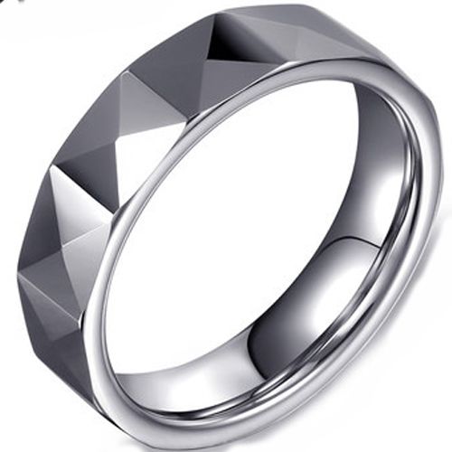 (Wholesale)Tungsten Carbide Faceted Ring - TG4077