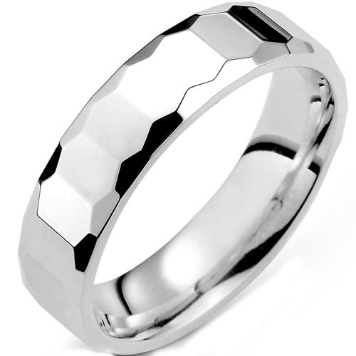 (Wholesale)Tungsten Carbide Faceted Ring - TG4078