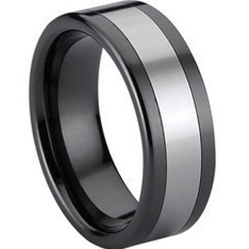 (Wholesale)Tungsten Carbide Double Grooves Ring - TG739
