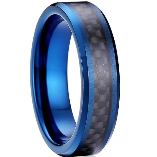(Wholesale)Tungsten Carbide Ring With Carbon Fiber - TG4120A