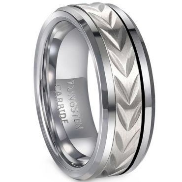 (Wholesale)Tungsten Carbide Tire Tread Ring-00375