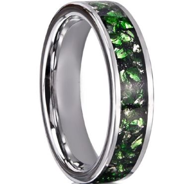 (Wholesale)Tungsten Carbide Created Emerald Ring-00547