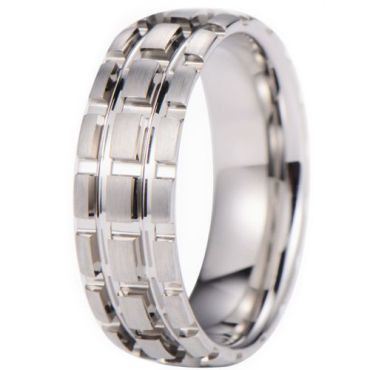(Wholesale)Tungsten Carbide Tire Tread Ring-00732