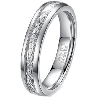 (Wholesale)Tungsten Carbide Ring With Meteorite-00978