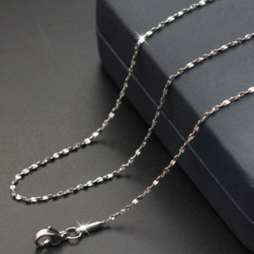 (Wholesale)316 Stainless Steel 1.3mm Chain Necklace - SJ8