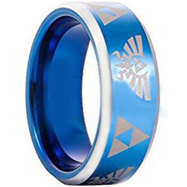 (Wholesale)Tungsten Carbide Legend of Zelda Ring - TG3396AA