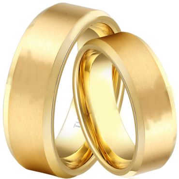 (Wholesale)Tungsten Carbide Beveled Edges Ring - TG1829