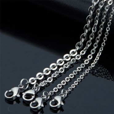 (Wholesale)316 Stainless Steel 2.4mm Chain Necklace - SJ18
