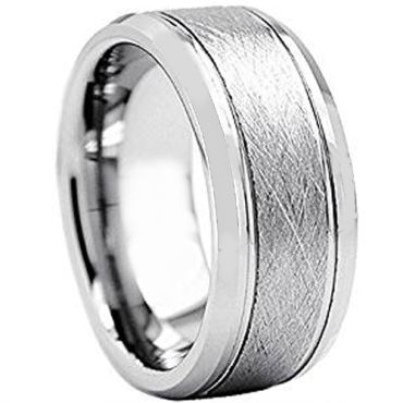 (Wholesale)Tungsten Carbide Sandblasted Ring - TG2425AA
