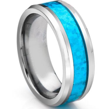 (Wholesale)Tungsten Carbide Imitate Opal Ring - TG3755