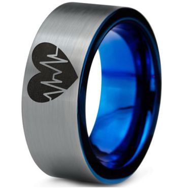 (Wholesale)Tungsten Carbide Heartbeat & Heart Ring-388