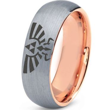 (Wholesale)Tungsten Carbide Legend of Zelda Ring-4441