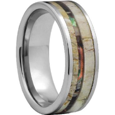 (Wholesale)Tungsten Carbide Deer Antler Camo Ring - TG4475