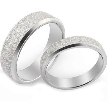 (Wholesale)Tungsten Carbide Sandblasted Ring - TG4589