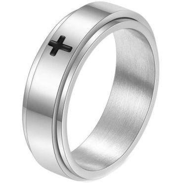 (Wholesale)Tungsten Carbide Cross Ring-7827