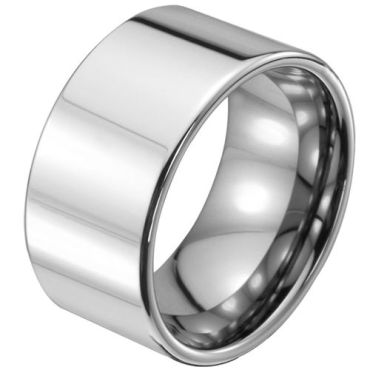 (Wholesale)Tungsten Carbide 12mm Pipe Cut Flat Ring-8595
