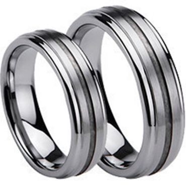 (Wholesale)Tungsten Carbide Center Groove Ring - TG273