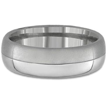 (Wholesale)Tungsten Carbide Center Groove Ring - TG2882