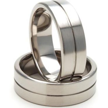 (Wholesale)Tungsten Carbide Center Groove Ring - TG2886