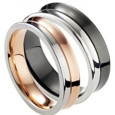 (Wholesale)Tungsten Carbide Center Groove Ring - TG2909