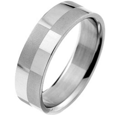 (Wholesale)Tungsten Carbide Checkered Flag Pipe Cut Ring - TG2969