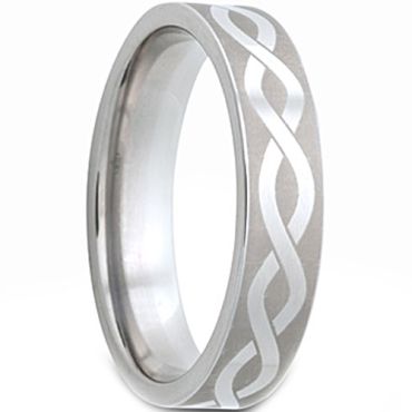 (Wholesale)Tungsten Carbide Infinity Pipe Cut Ring - TG2978