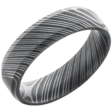 (Wholesale)Black Tungsten Carbide Damascus Ring - TG2991C