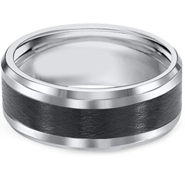 (Wholesale)Tungsten Carbide Double Groove Ring - TG3003A