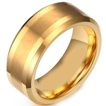 (Wholesale)Tungsten Carbide Beveled Edges Ring - TG3364AA