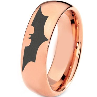 (Wholesale)Tungsten Carbide Batman Dome Ring - TG3382