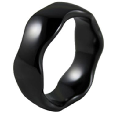 (Wholesale)Black Ceramic Ring - TG339