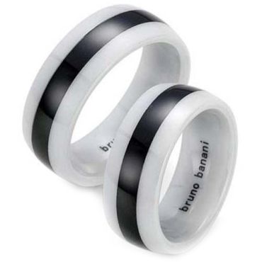 (Wholesale)Black White Ceramic Ring - TG3560