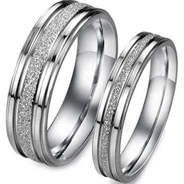 (Wholesale)Tungsten Carbide Sandblasted Ring - TG4571