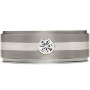 (Wholesale)Tungsten Carbide Ring With Cubic Zirconia - TG693AA