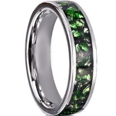 (Wholesale)Tungsten Carbide Created Emerald Ring-00547