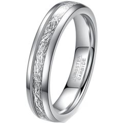 (Wholesale)Tungsten Carbide Ring With Meteorite-00978