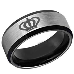 (Wholesale)Tungsten Carbide King Crown Ring-1385