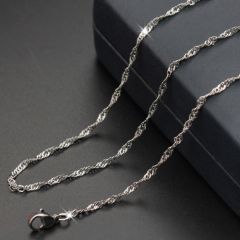 (Wholesale)316 Stainless Steel 2.4mm Chain Necklace - SJ21