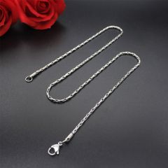 (Wholesale)316 Stainless Steel 2.4mm Chain Necklace - SJ23