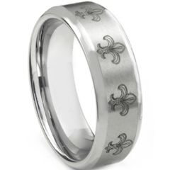 (Wholesale)Tungsten Carbide Fleur De Lis Ring - TG2535