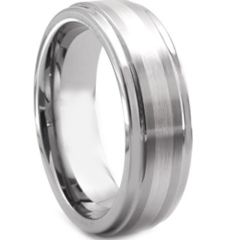 (Wholesale)Tungsten Carbide Step Edges Ring - TG2858