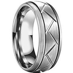 (Wholesale)Tungsten Carbide Tire Tread Ring - TG2958AA