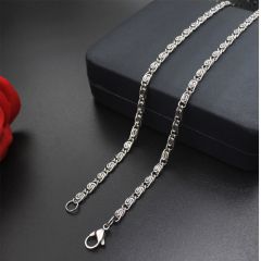 (Wholesale)316 Stainless Steel 3.4mm Chain Necklace - SJ34