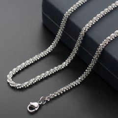 (Wholesale)316 Stainless Steel 3.4mm Chain Necklace - SJ35