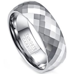 (Wholesale)Tungsten Carbide Faceted Ring - TG333