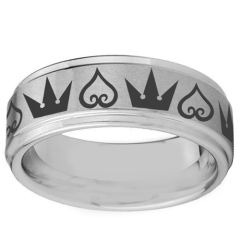 (Wholesale)Tungsten Carbide Kingdom and Hearts Ring - TG3529