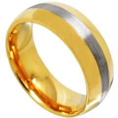 (Wholesale)Tungsten Carbide Dome Center Line Ring - TG4368