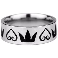 (Wholesale)Tungsten Carbide Kingdom & Heart Ring - TG386