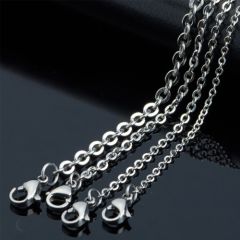 (Wholesale)316 Stainless Steel 3.0mm Chain Necklace - SJ41
