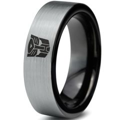 (Wholesale)Tungsten Carbide Flat Tranformer Ring - 4033